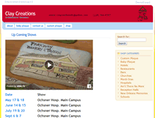 Tablet Screenshot of claycreationsllc.com